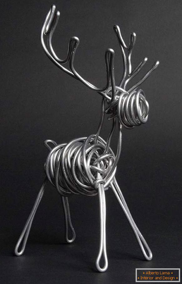 New Year's deer made of wire by own hands, photo 16
