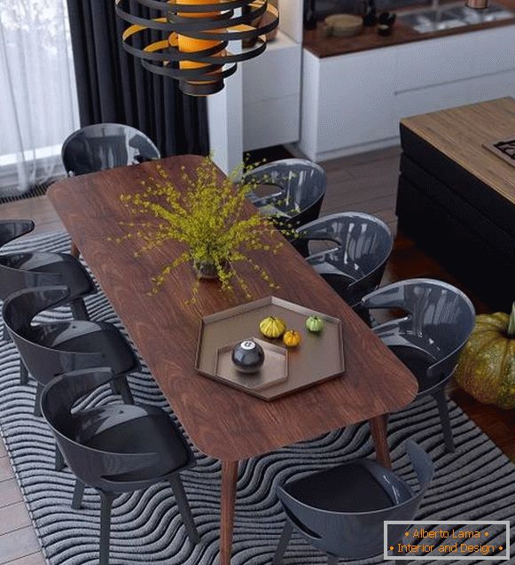 Choosing dining tables and chairs for the kitchen photo