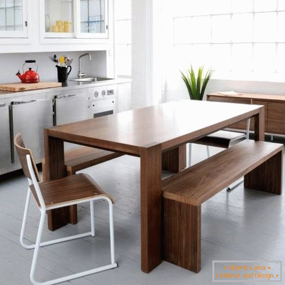 Rectangular dining table