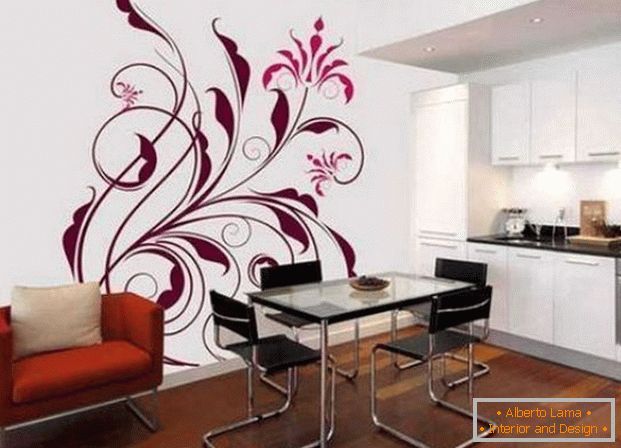 Wallpaper with 3d effect for kitchen