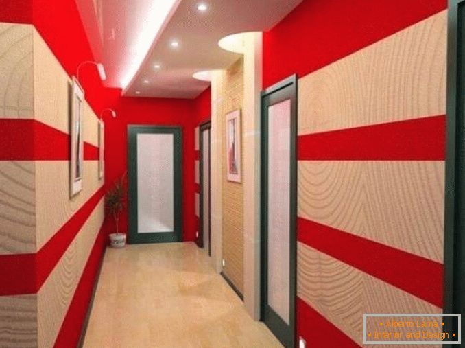 color of wallpaper in the hallway