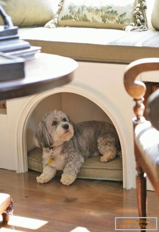 Cozy house for a dog in an apartment