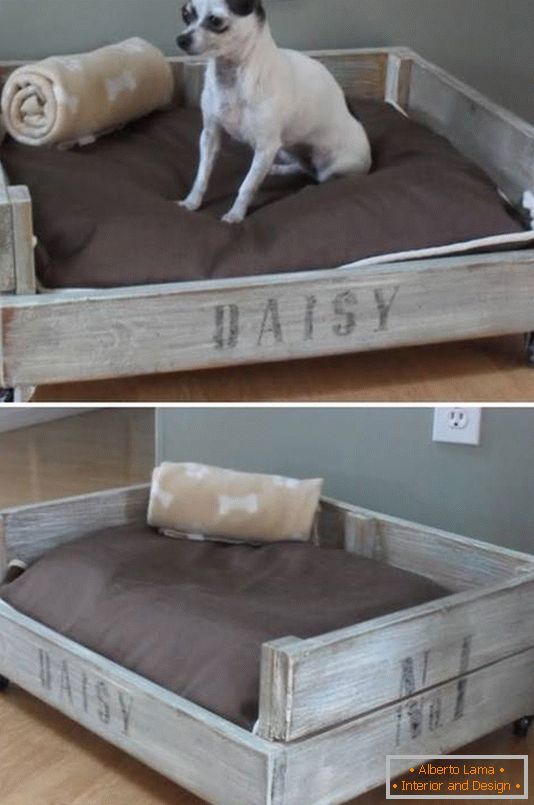 Bed for a dog from old furniture