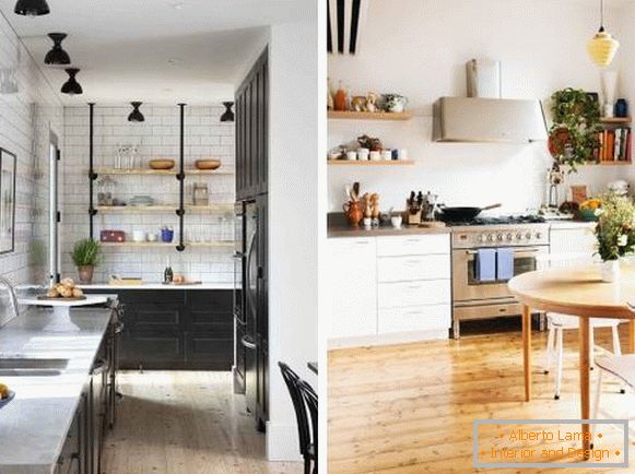 Wooden flooring for kitchen - photo