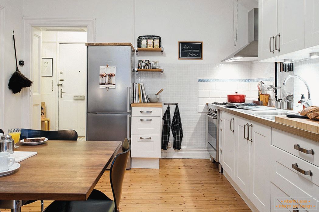 Interior of studio apartment in Gothenburg