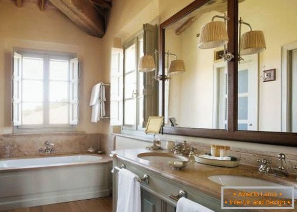 Cozy Provence style bathroom