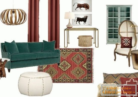 A selection of things for the house with the color of Marsala