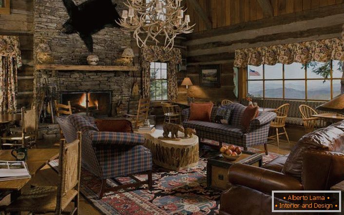 Country style alpine country house.