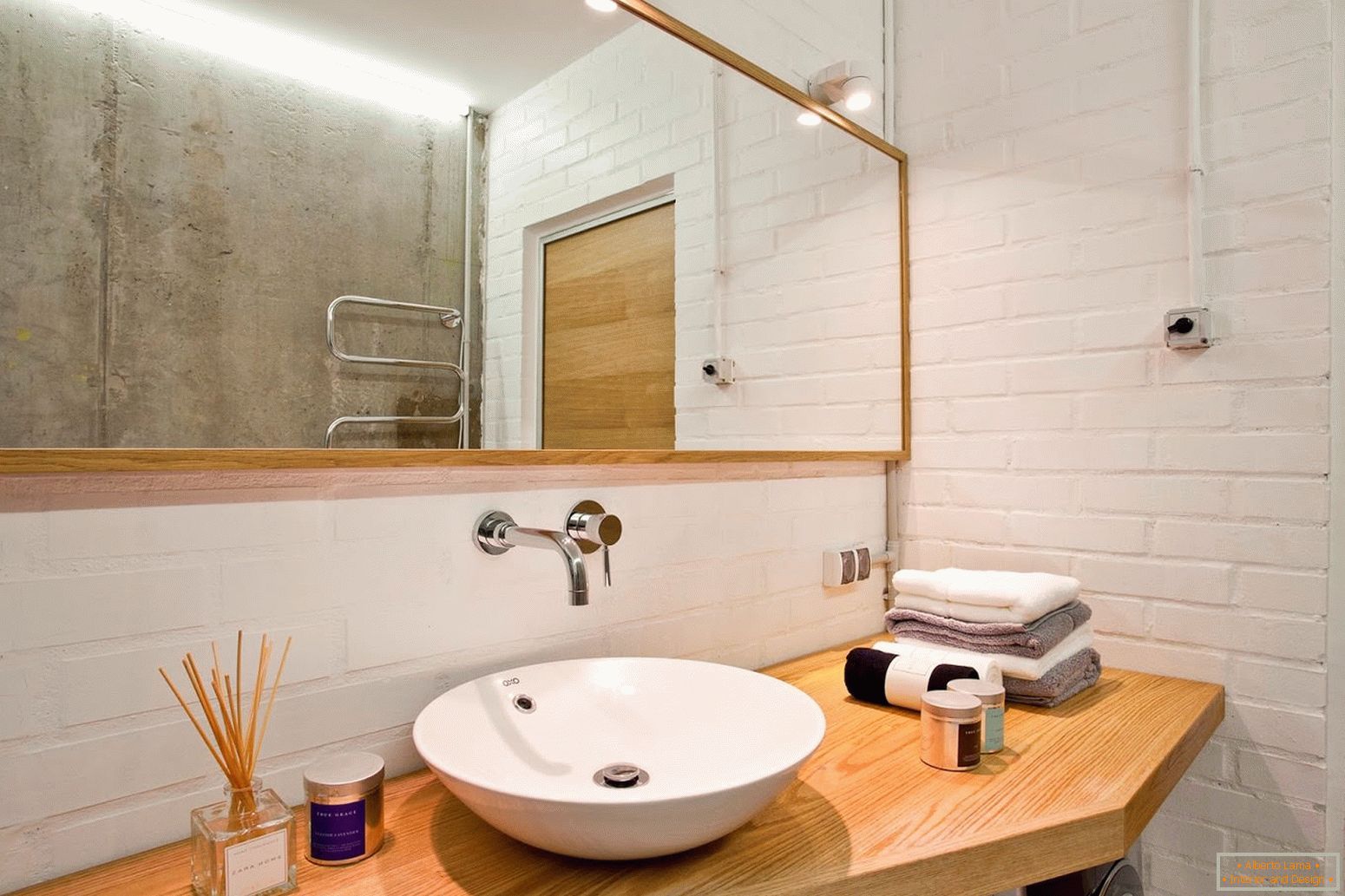 Bathroom design studio apartment in Russia