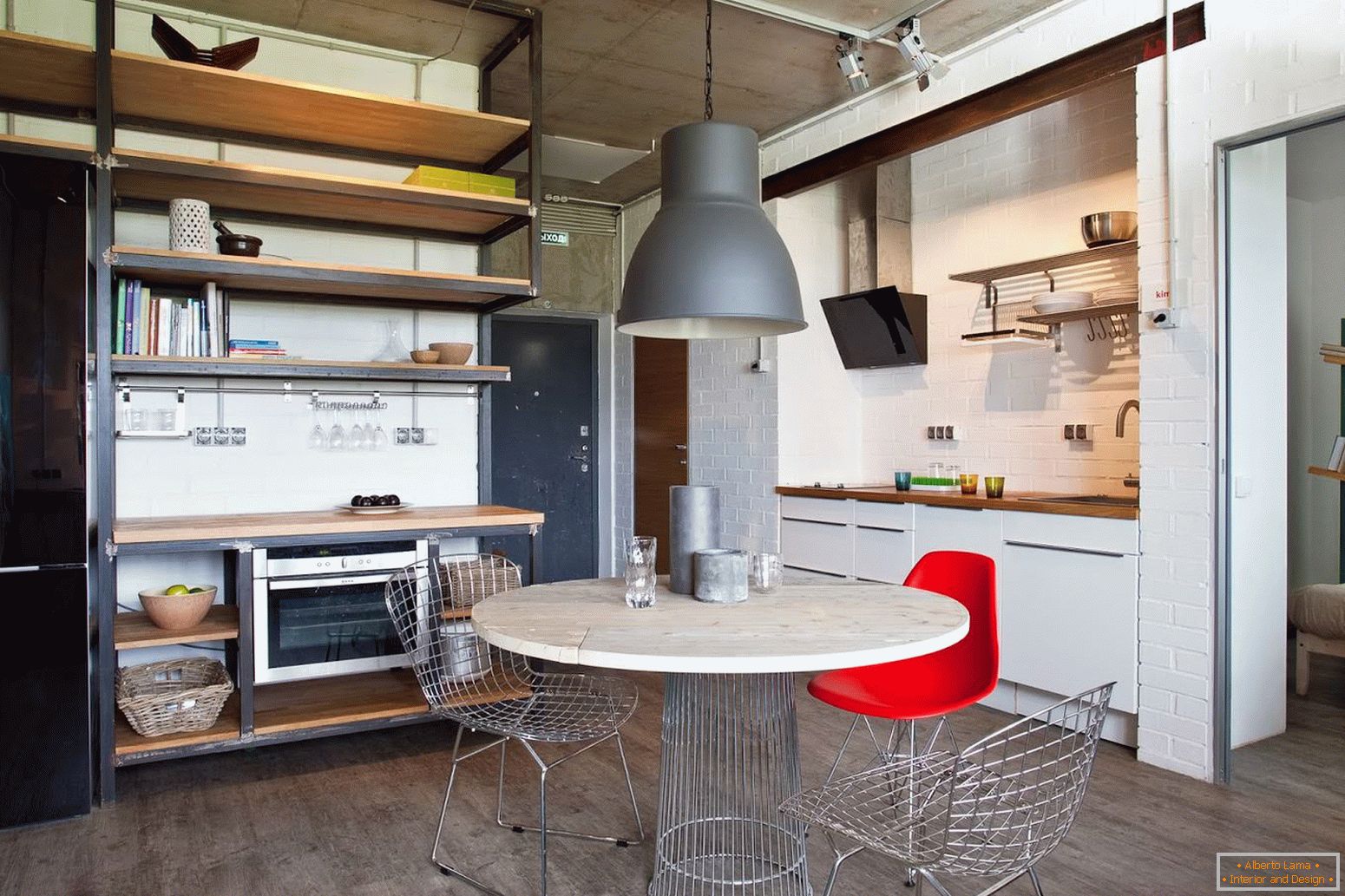 Kitchen designer apartment studio in Russia