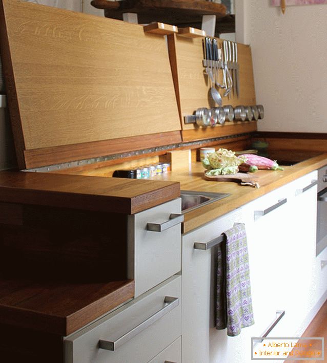 Interior of a small studio apartment in Milan