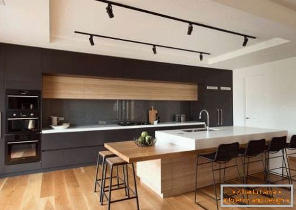 Kitchen interior dining in a private house - photos of modern ideas
