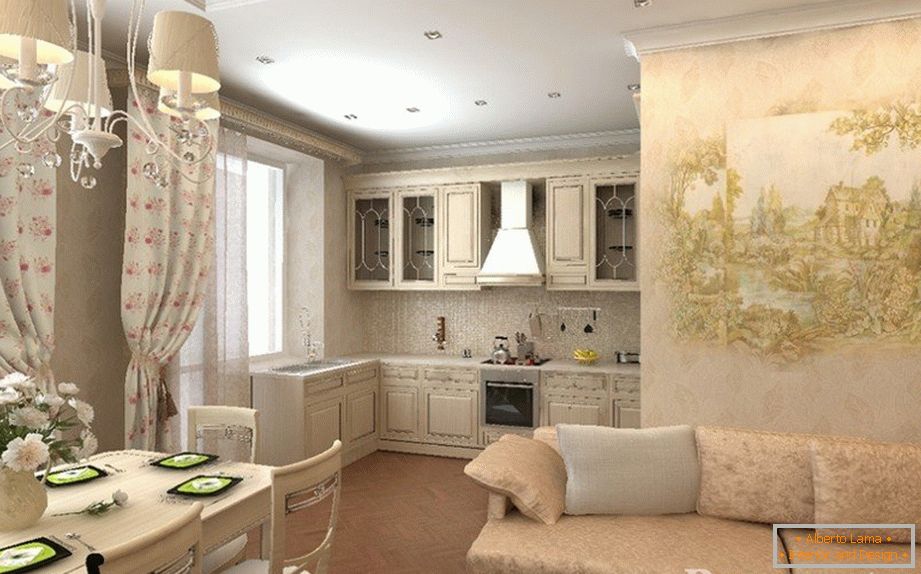 Design project of kitchen and dining room