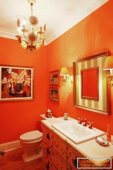 Orange toilet