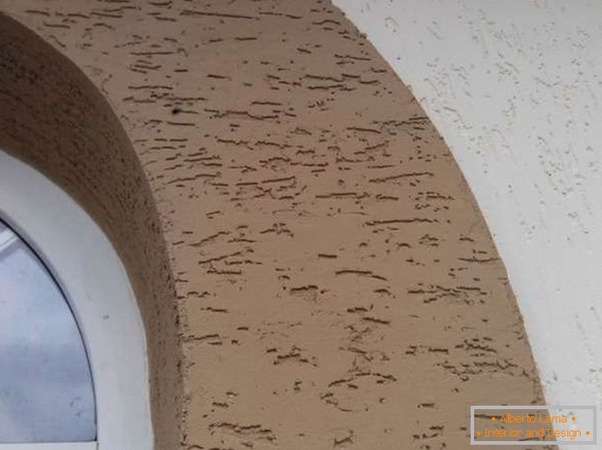 Plastering bark beetle on the facades of houses, photo 3