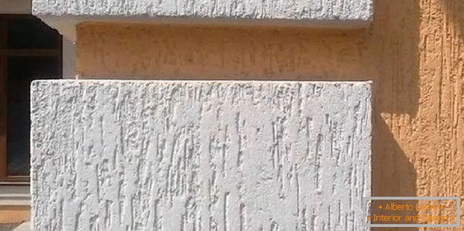 Plastering bark beetle on the facades of houses, photo 5