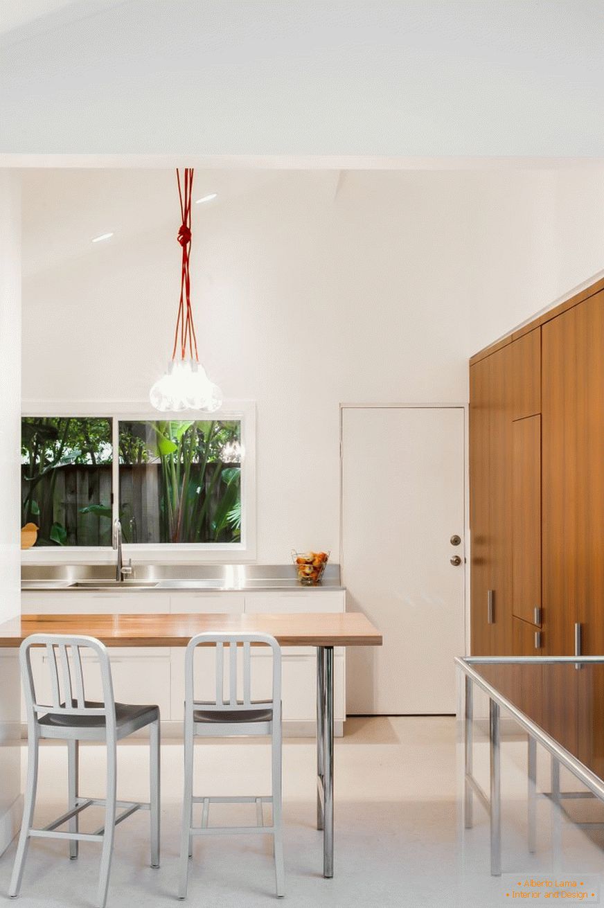 Original chandelier in the kitchen