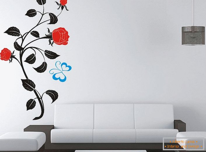 Vinyl stickers are an element of decor for improving mood.