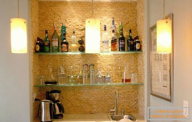 Bar in the niche over the sink