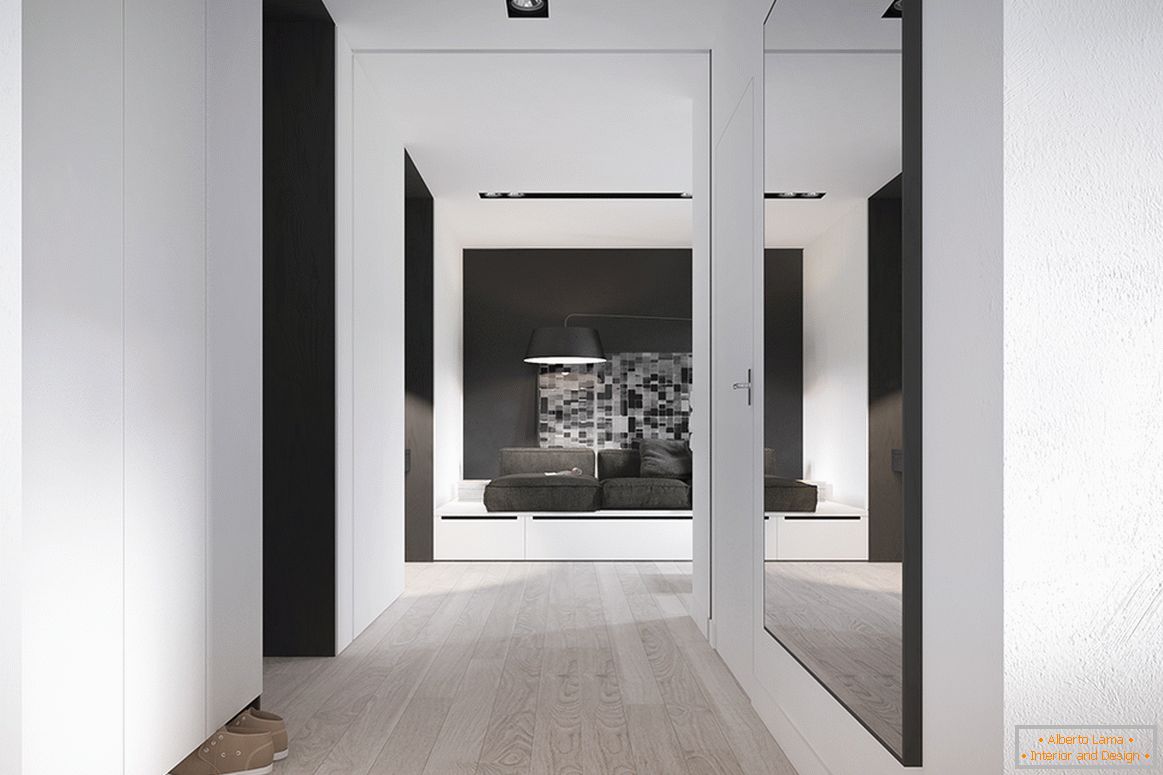 A spacious corridor in a small apartment
