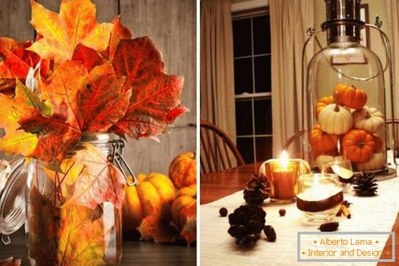 Warm and romantic autumn decor