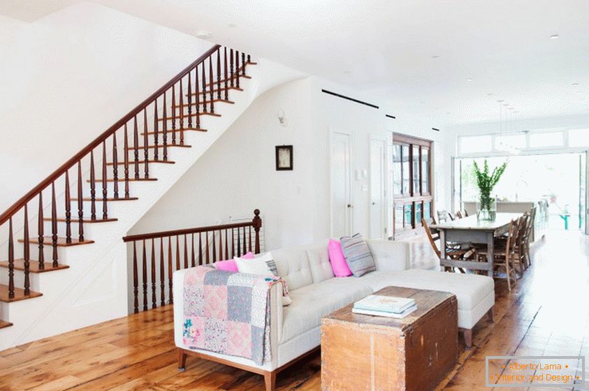 Living room in white