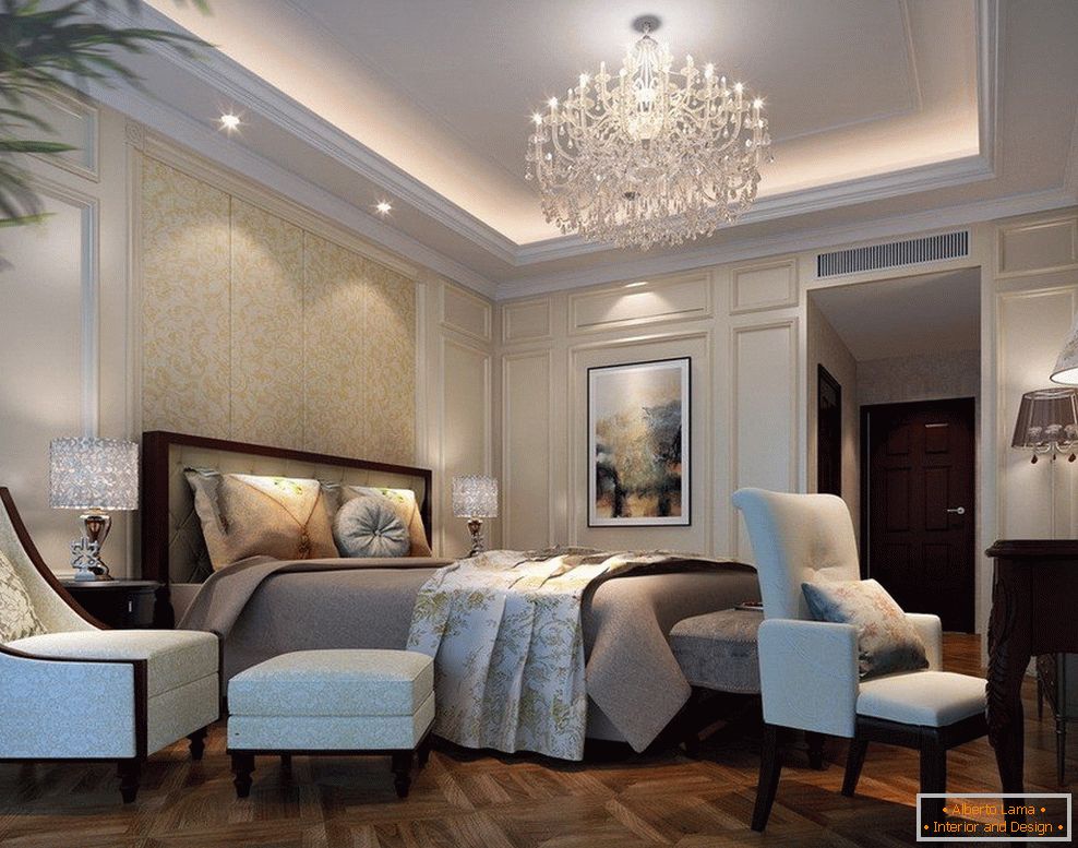 Bedroom in classicism style