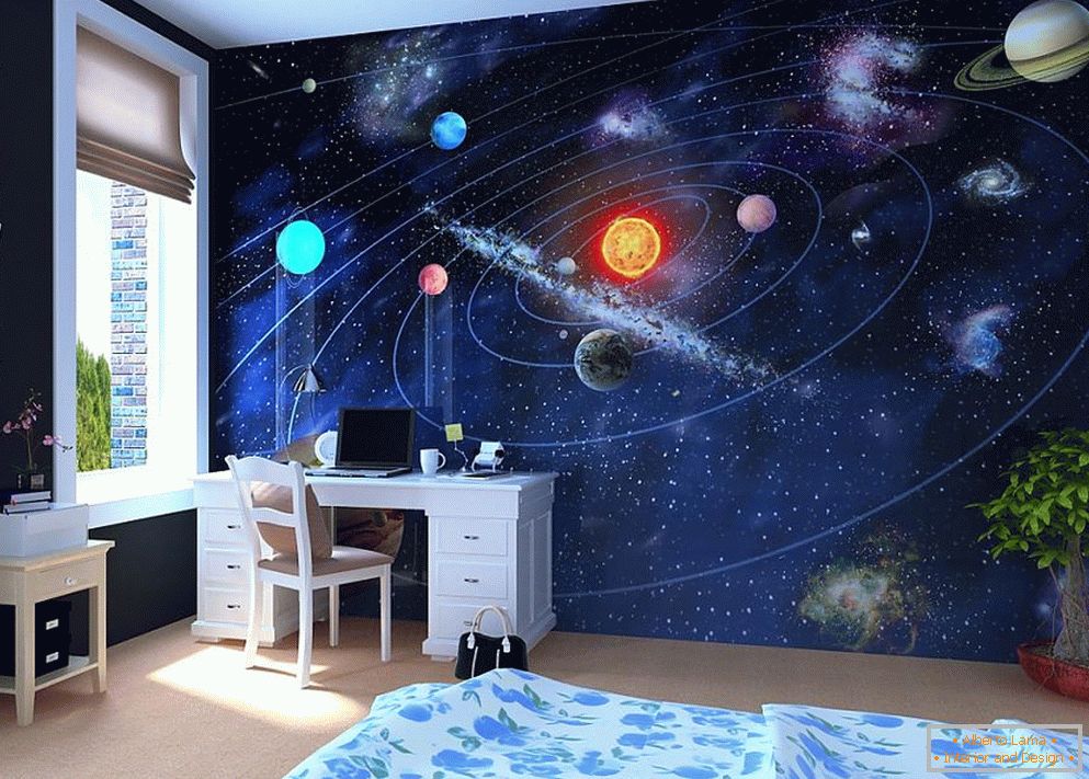 Decor wall in the style of space