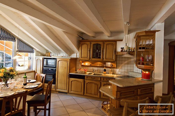 Kitchen in chalet style