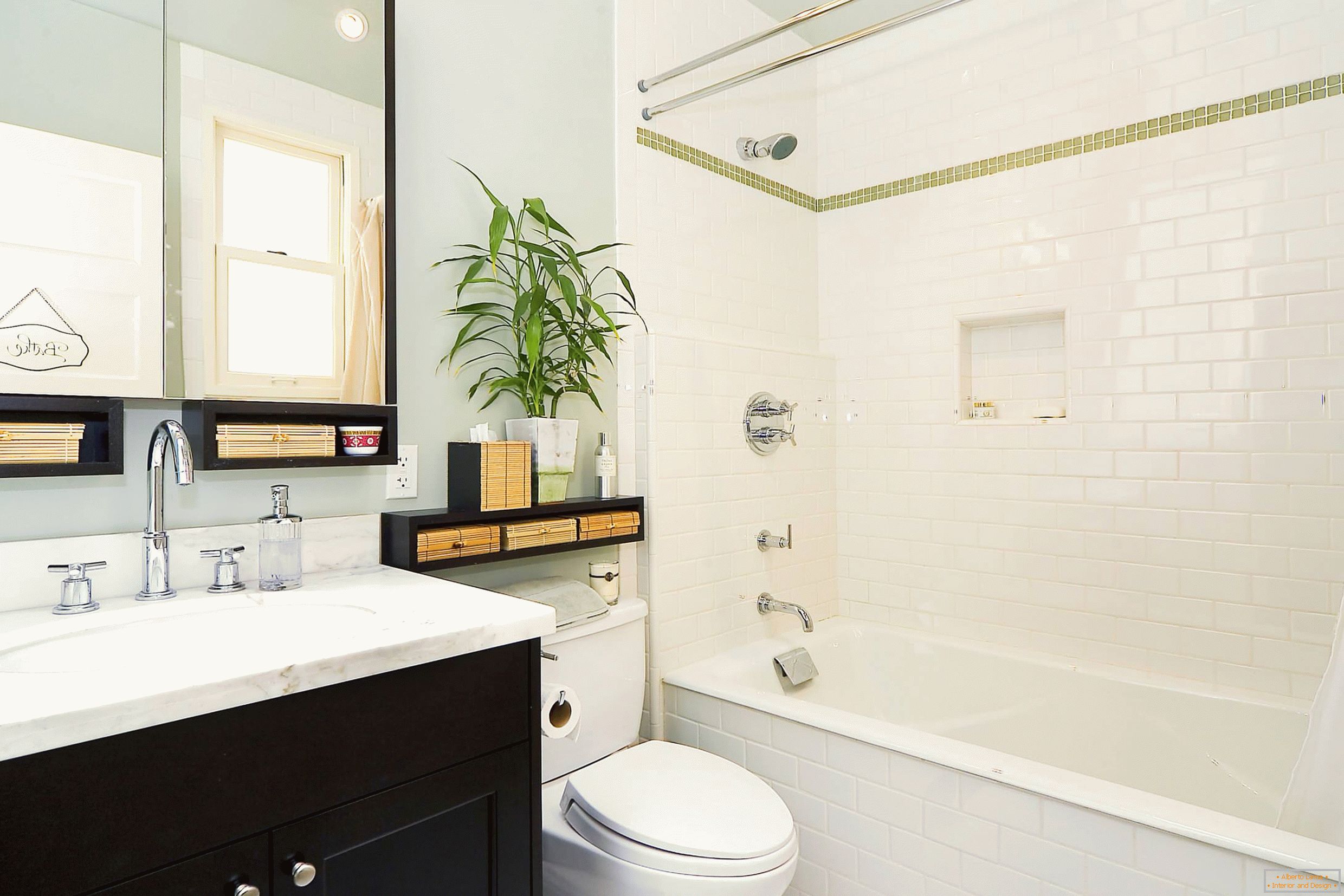 Tile in the form of a brick in the bathroom