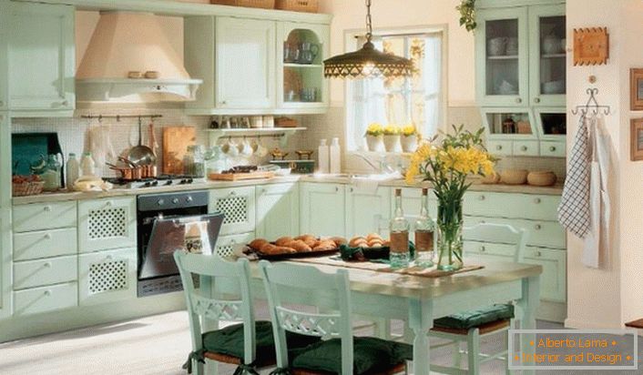 Kitchen design in the style of Romanticism.