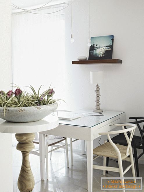 Interior design of a small apartment in light colors