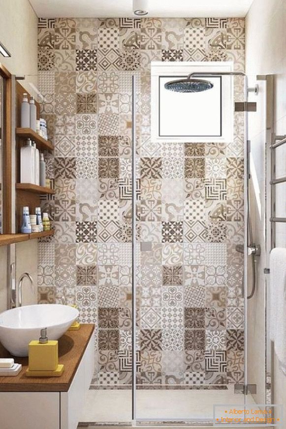 Bathroom panel of tiles, option 2