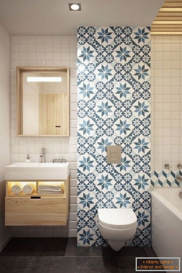 Bathroom panel of tiles, option 4