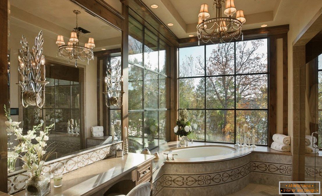 Bathroom с панорамными окнами