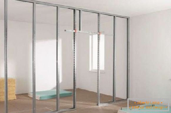 installation of partitions from gypsum board, photo 31
