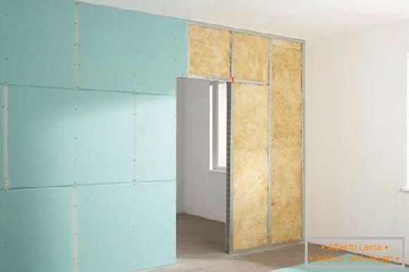 installation of plasterboard partitions, photo 32