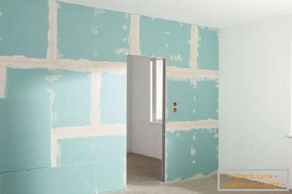 installation of partitions from gypsum board, photo 34