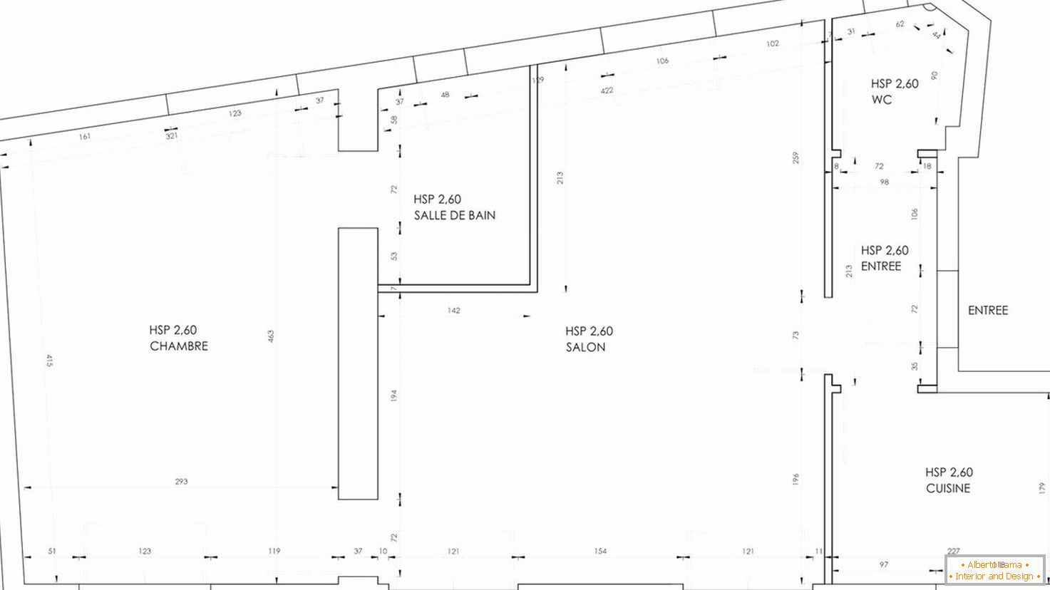 The layout of a small apartment before renovation