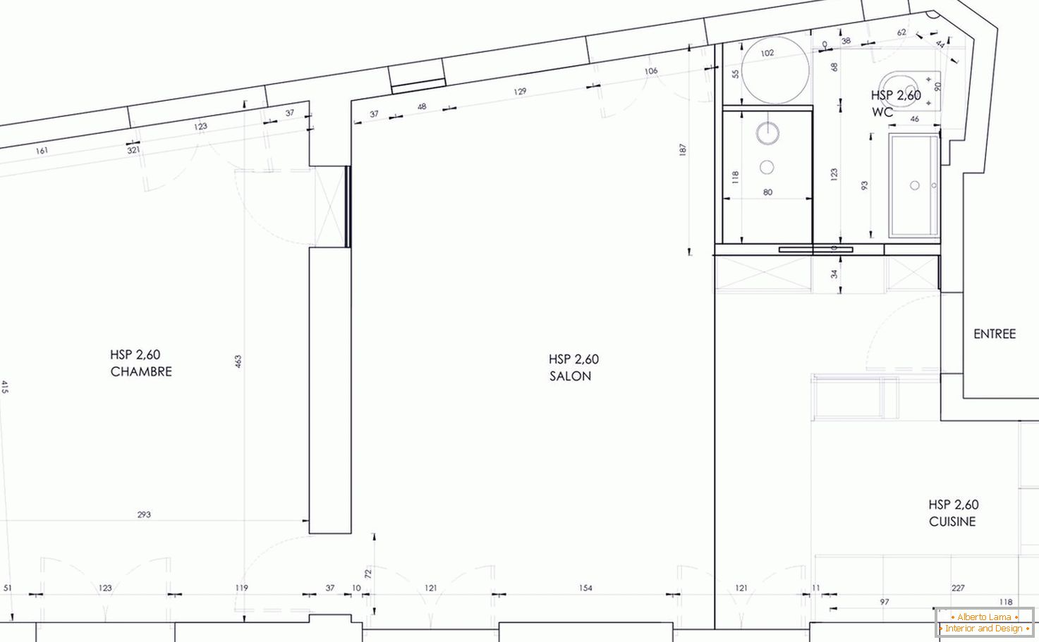 The layout of a small apartment after renovation