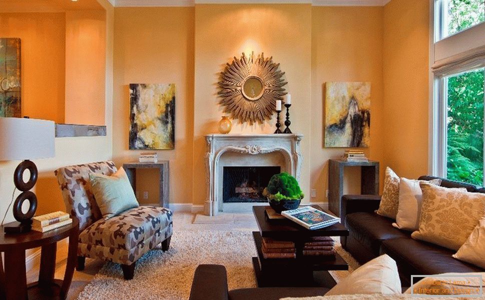 Ethnic interior in sand tones