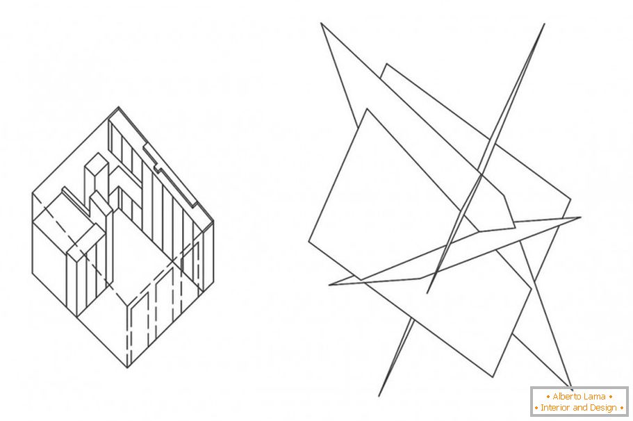 The plan of studio apartment Peter's Flat