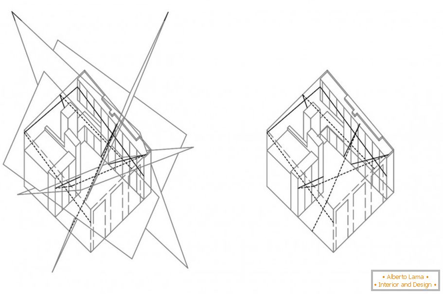 The plan of studio apartment Peter's Flat