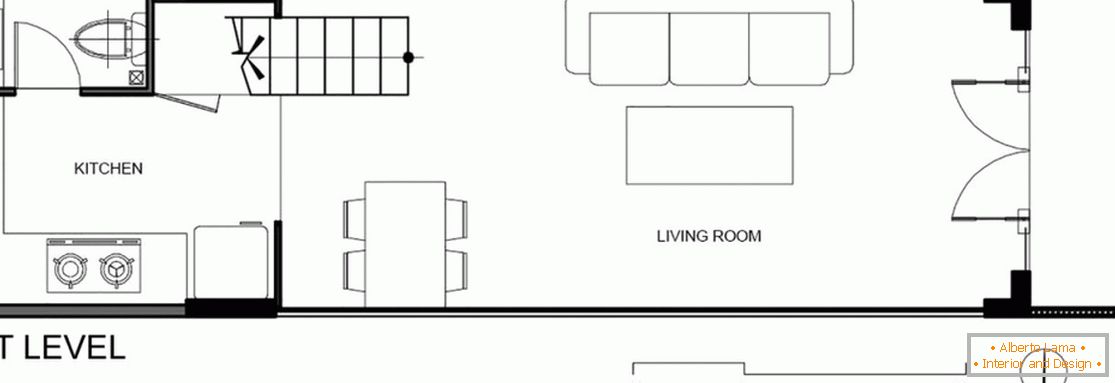 Layout of the first level of the house from DD concept