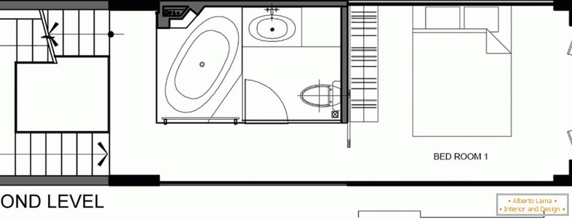 Layout of the second level of the house from DD concept