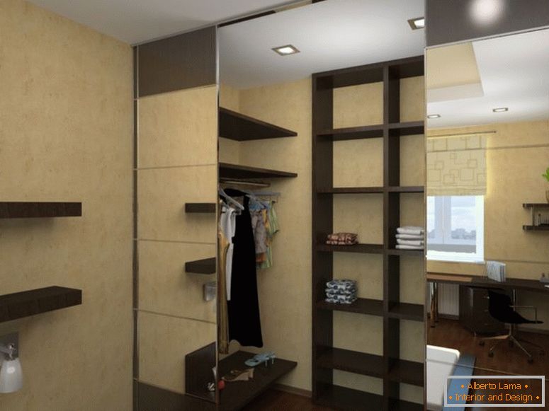 The layout of the dressing room - photos of the best design