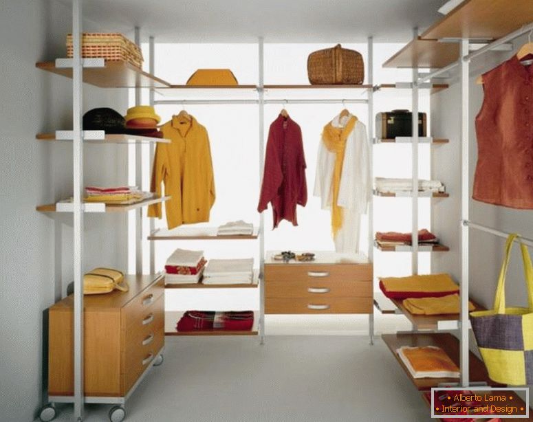 The layout of the dressing room - photos of the best design