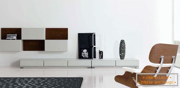 Interior of the living room in the minimalist style