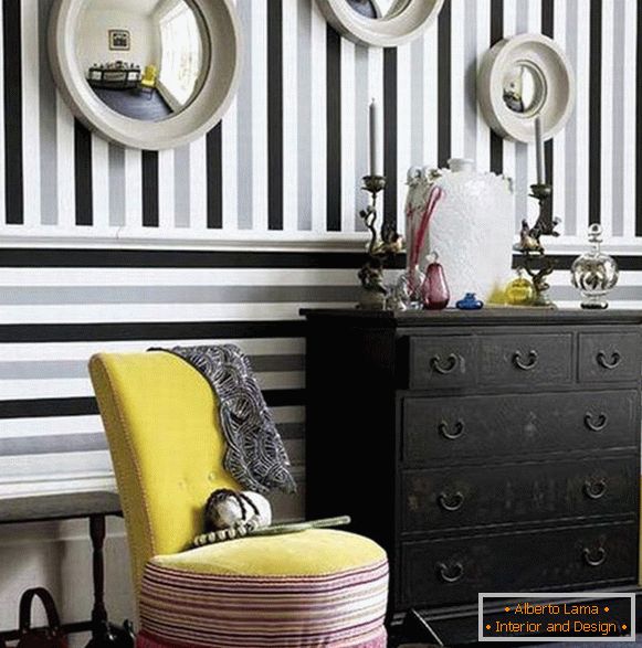 Wall-papers with vertical stripes