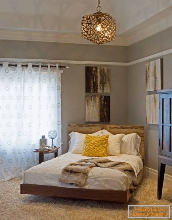 Cozy bedroom design with rustic motifs